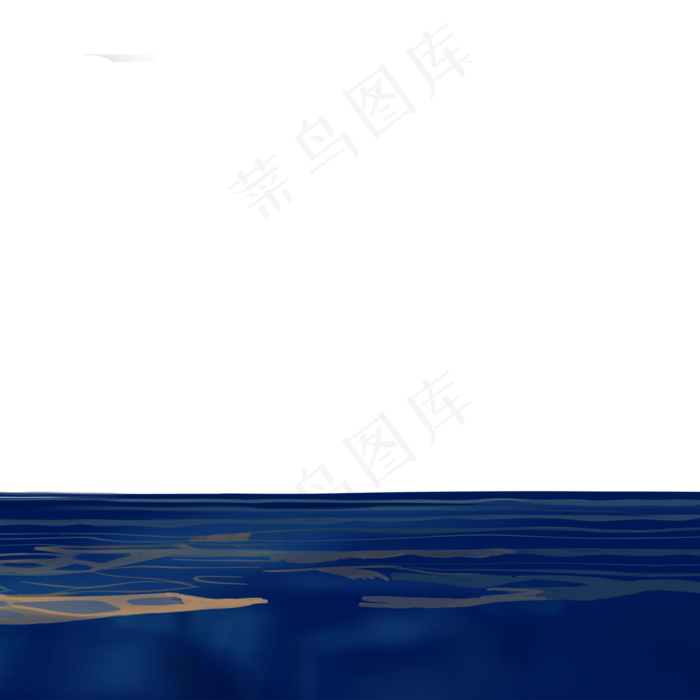 蓝色面朝大海卡通矢量场景图