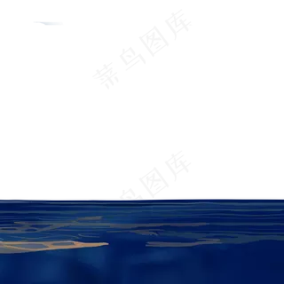 蓝色面朝大海卡通矢量场景图
