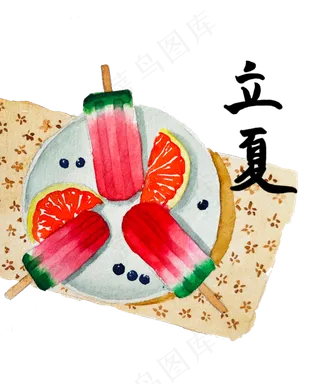 立夏节气农历西瓜节气PNG