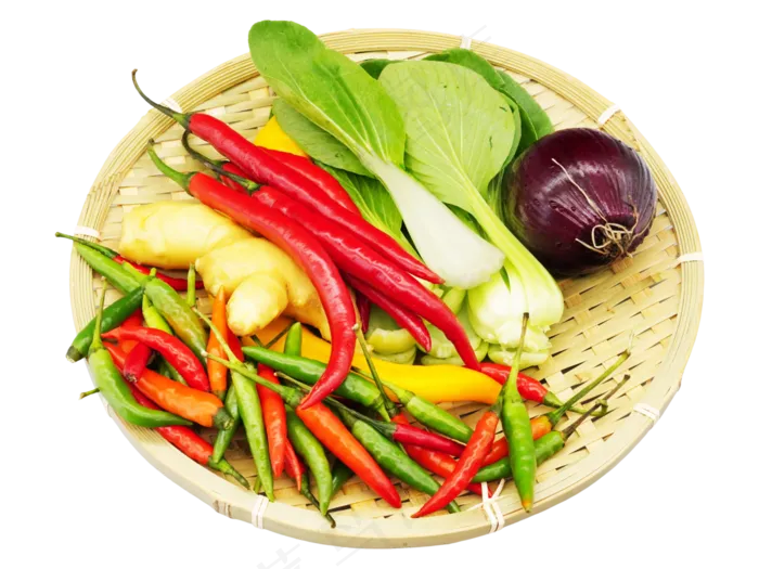 尖椒生姜和油菜(4000*3000px 300 dpi )