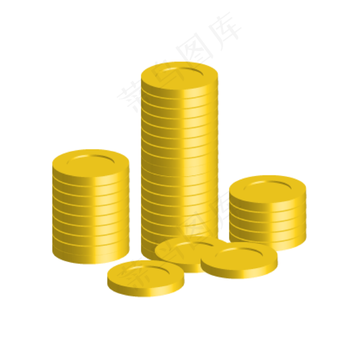 简约矢量黄金金币游戏币,免抠元素