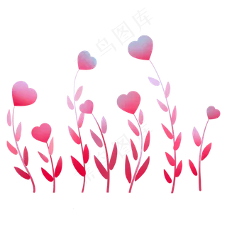 七夕情人节爱心装饰植物