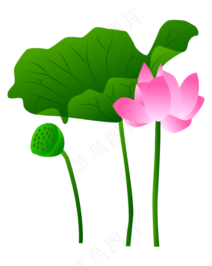 矢量卡通粉色莲花(662X752(DPI:240))ai矢量模版下载