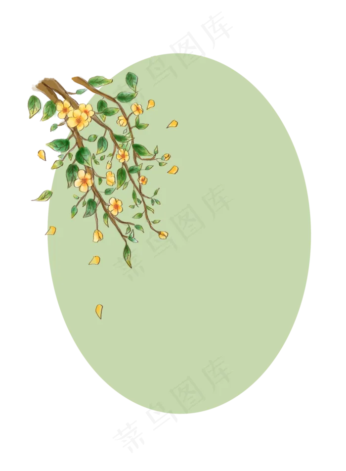 古风花中国风边框(1839X2500(DPI:300))psd模版下载