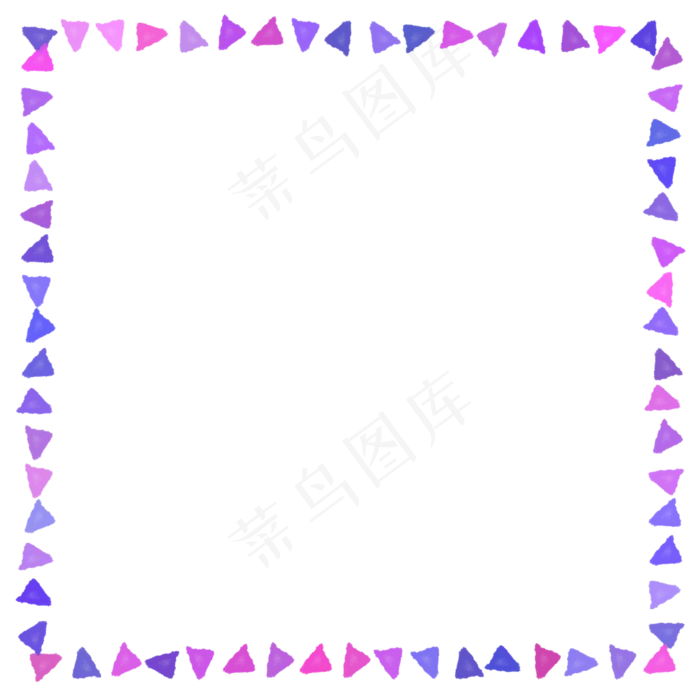 三角彩旗方形边框(2000X2000(DPI:300))psd模版下载