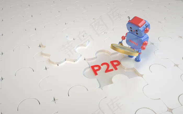 卡通商务机器人p2p(1920*1200px 	      )