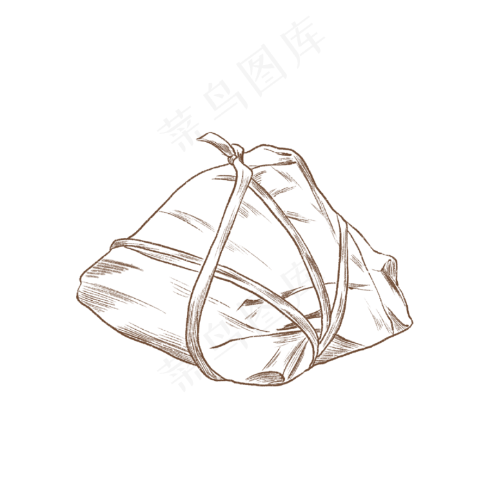 手绘线描棕子(2000X2000(DPI:300))psd模版下载