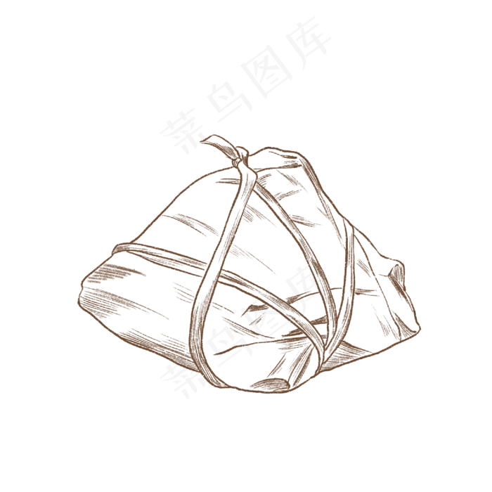 手绘线描棕子(2000X2000(DPI:300))psd模版下载
