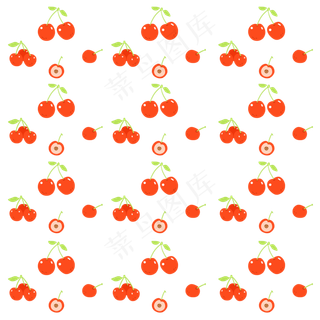 樱桃印花底纹装饰图案