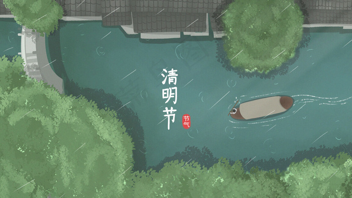 江南水乡春天风景清明节节气(2880X1620(DPI:300))psd模版下载