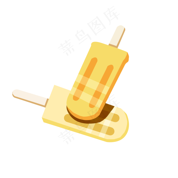 夏季美味果味冰棒插画