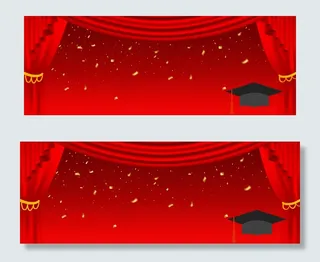 喜庆红色幕布高考光荣榜