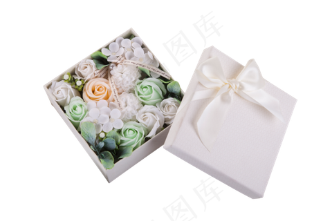 唯美花朵蝴蝶结送女友礼品盒礼物