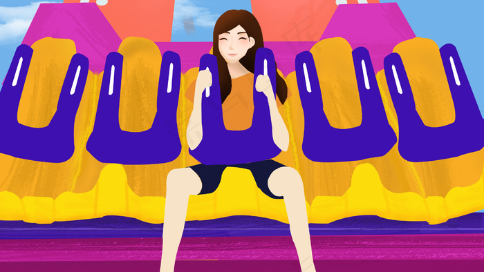 游乐园之开心冒险椅