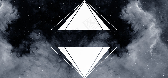 云烟质感灰色科技banner背景背景图片素材,背景元素