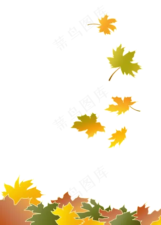 国潮风立秋落叶