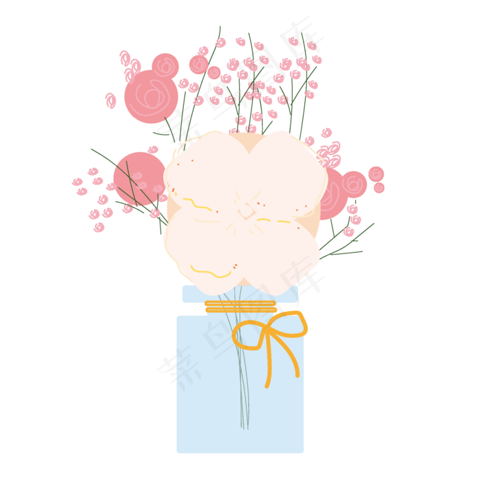 情人节花束手捧花(2000*2000px 300 dpi )ai矢量模版下载