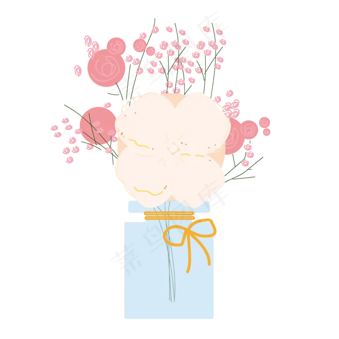 情人节花束手捧花(2000*2000px 300 dpi )ai矢量模版下载