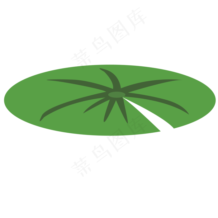 卡通手绘绿色的荷叶免抠图(2063X2063(DPI:300))psd模版下载