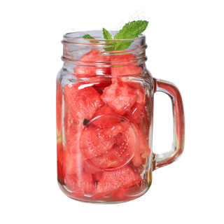 新鲜的西瓜饮料免抠图