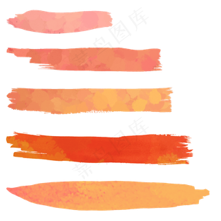 美丽落日红色系笔刷,免抠元素