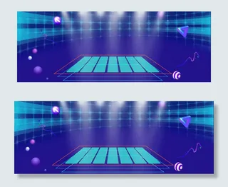 蓝色简约科技渐变banner