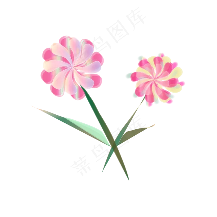 矢量手绘卡通花朵