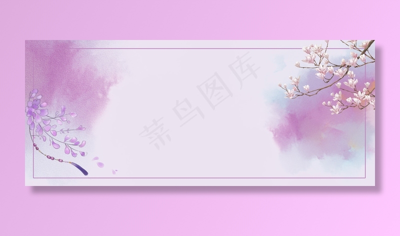 水粉手绘中国风背景海报