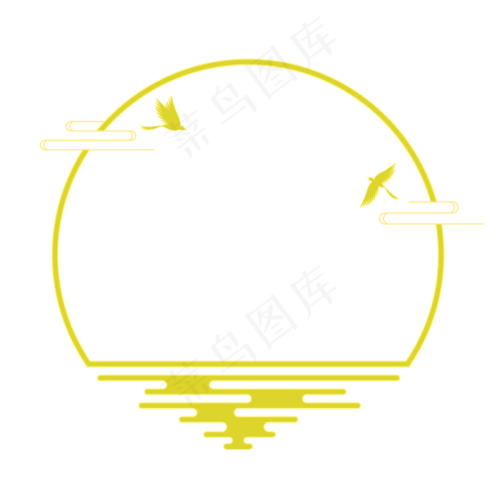 国潮七夕边框(2084*2084px 300 dpi )ai矢量模版下载