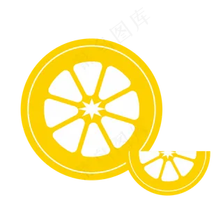 手绘黄色橙子水果