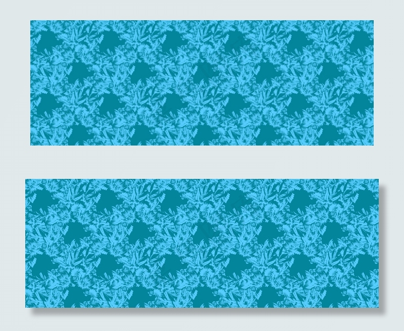 蓝色复古花朵底纹背景