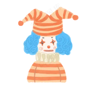 条纹愚人节恶搞小丑