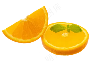 切开橙子水果