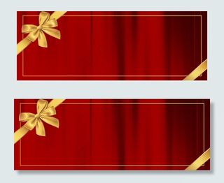 金色蝴蝶结代金券