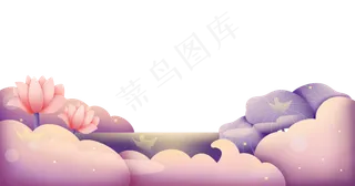 七夕梦幻剪纸风,免抠元素