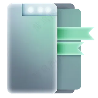 科技蓝绿色提示框,免抠元素