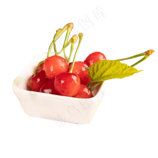 红色一盒樱桃水果