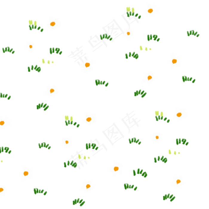 小花小草卡通png素材(2000X2000(DPI:150))psd模版下载