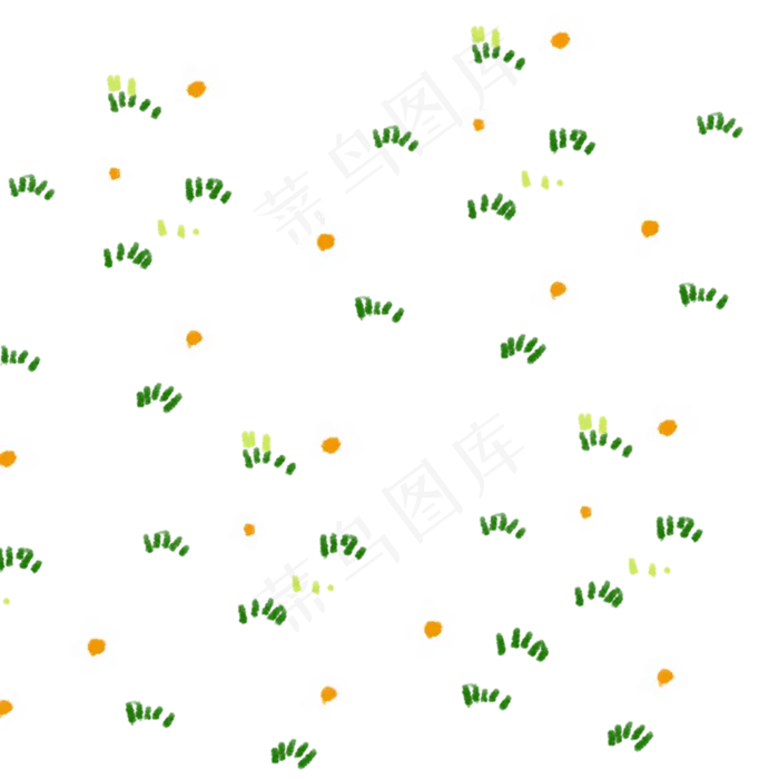 小花小草卡通png素材(2000X2000(DPI:150))psd模版下载