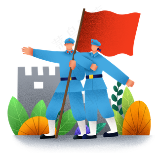 建党节蓝色军装