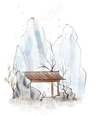 冬季古风雪天风景