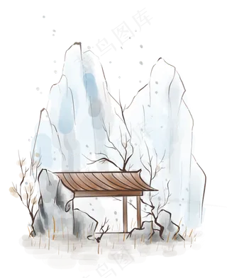 冬季古风雪天风景