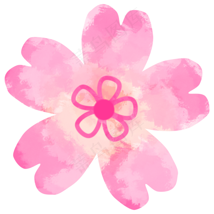 绽放粉色樱花花瓣