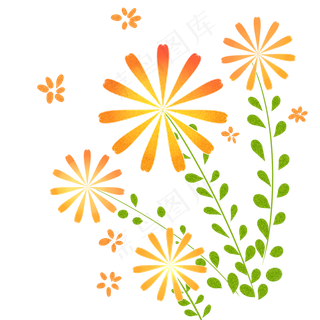 植物免扣文件野菊花