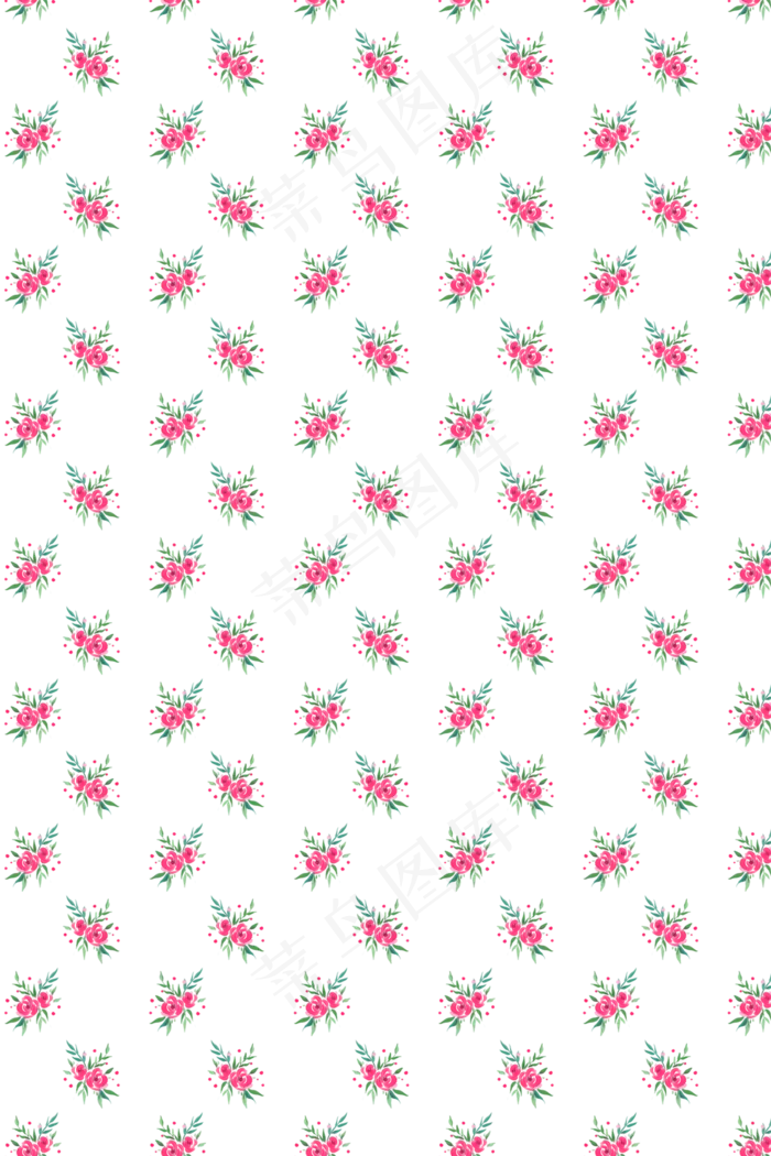 粉色水彩花朵平铺底纹(2000X3000(DPI:300))psd模版下载