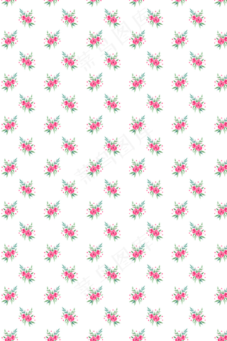 粉色水彩花朵平铺底纹