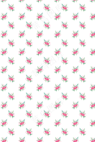 粉色水彩花朵平铺底纹