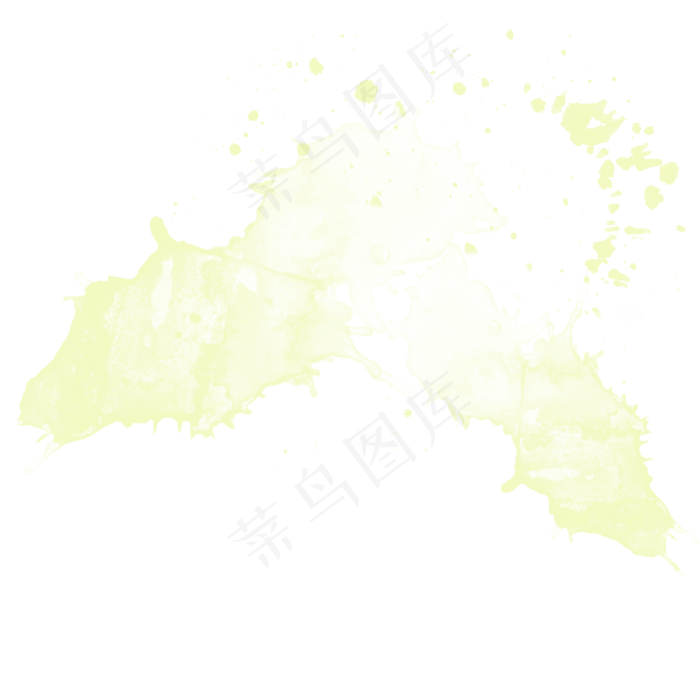 黄色液体喷溅痕迹元素(2000X2000(DPI:300))psd模版下载