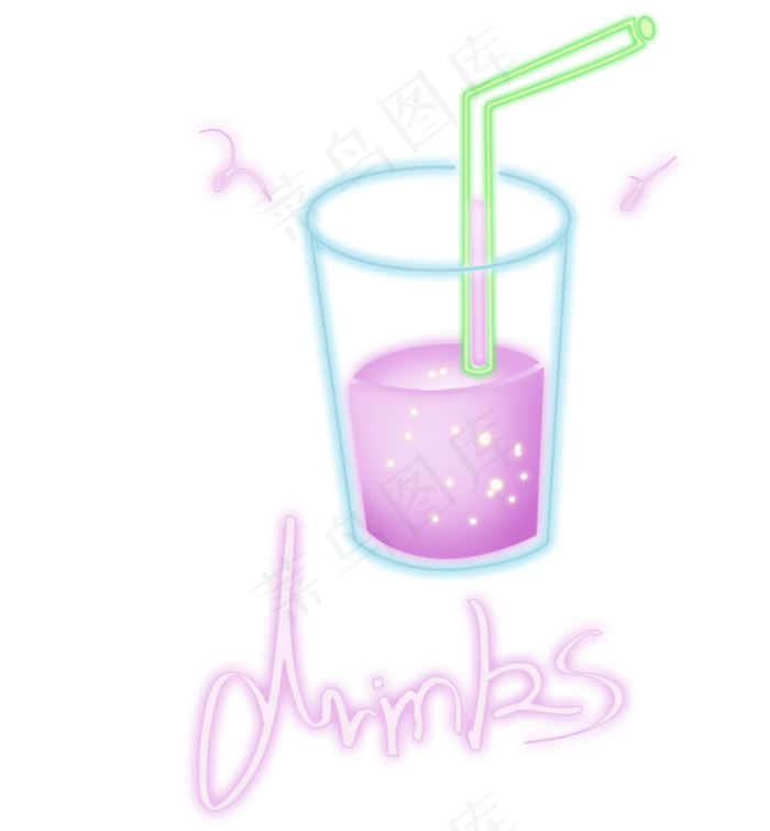 解暑发光光感饮品