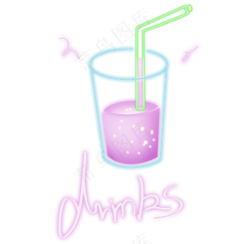 解暑发光光感饮品